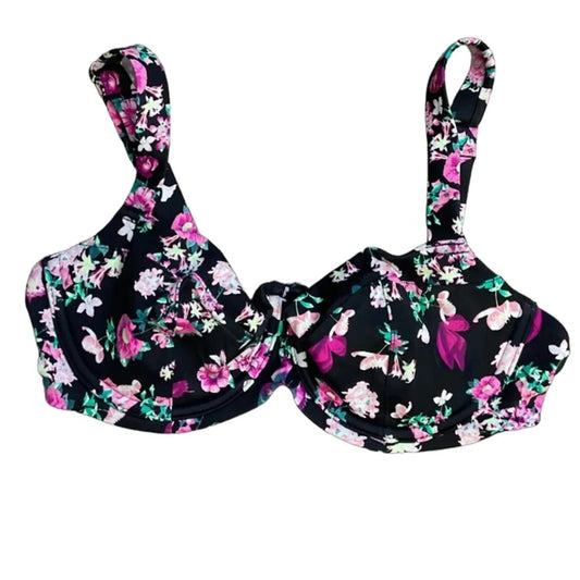 Swimsuit Top By Victorias Secret In Floral Print, Size: L