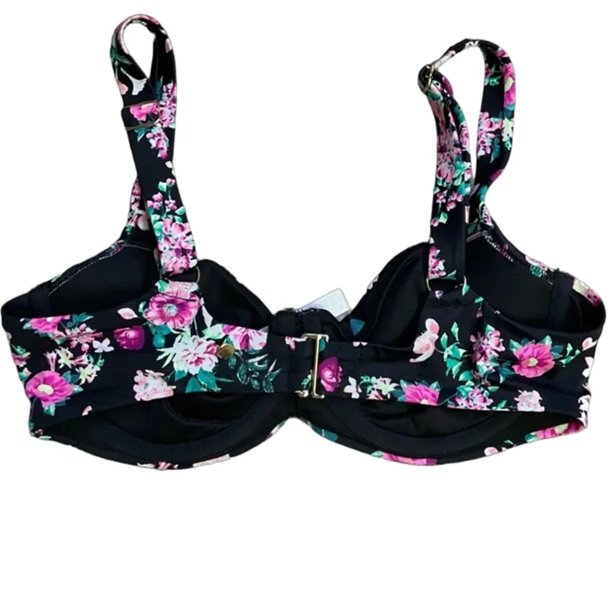 Swimsuit Top By Victorias Secret In Floral Print, Size: L