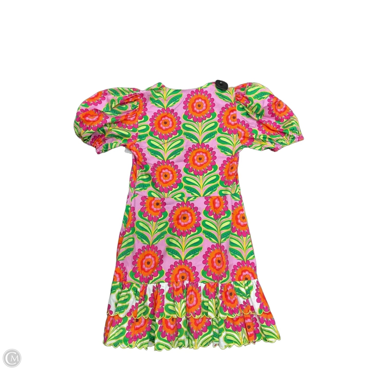 Dress Casual Short By Cma In Green & Pink, Size: M