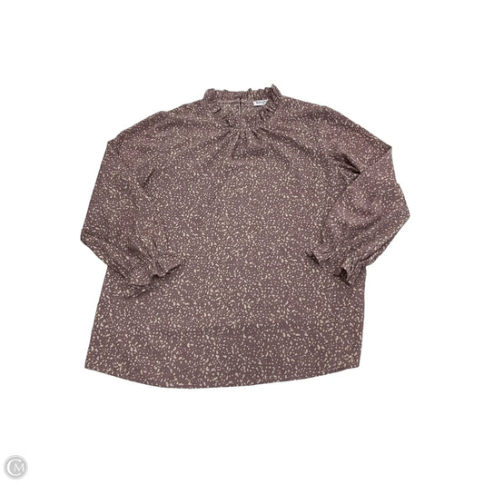 Top Long Sleeve By Solutions In Purple, Size: S