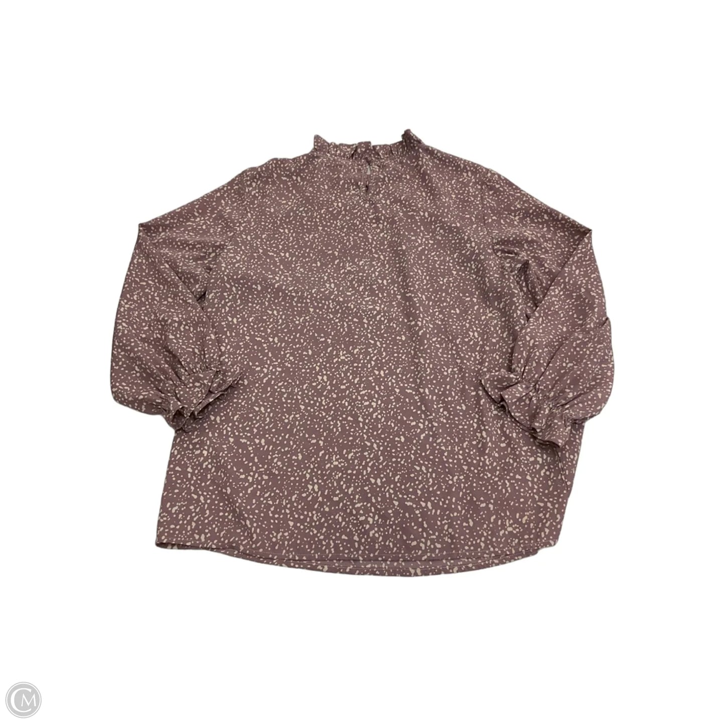 Top Long Sleeve By Solutions In Purple, Size: S