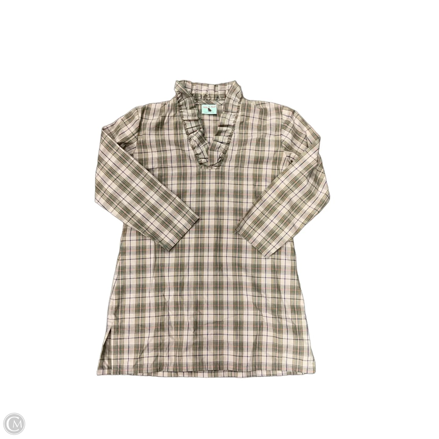 Top Long Sleeve By Clothes Mentor In Plaid Pattern, Size: Xs