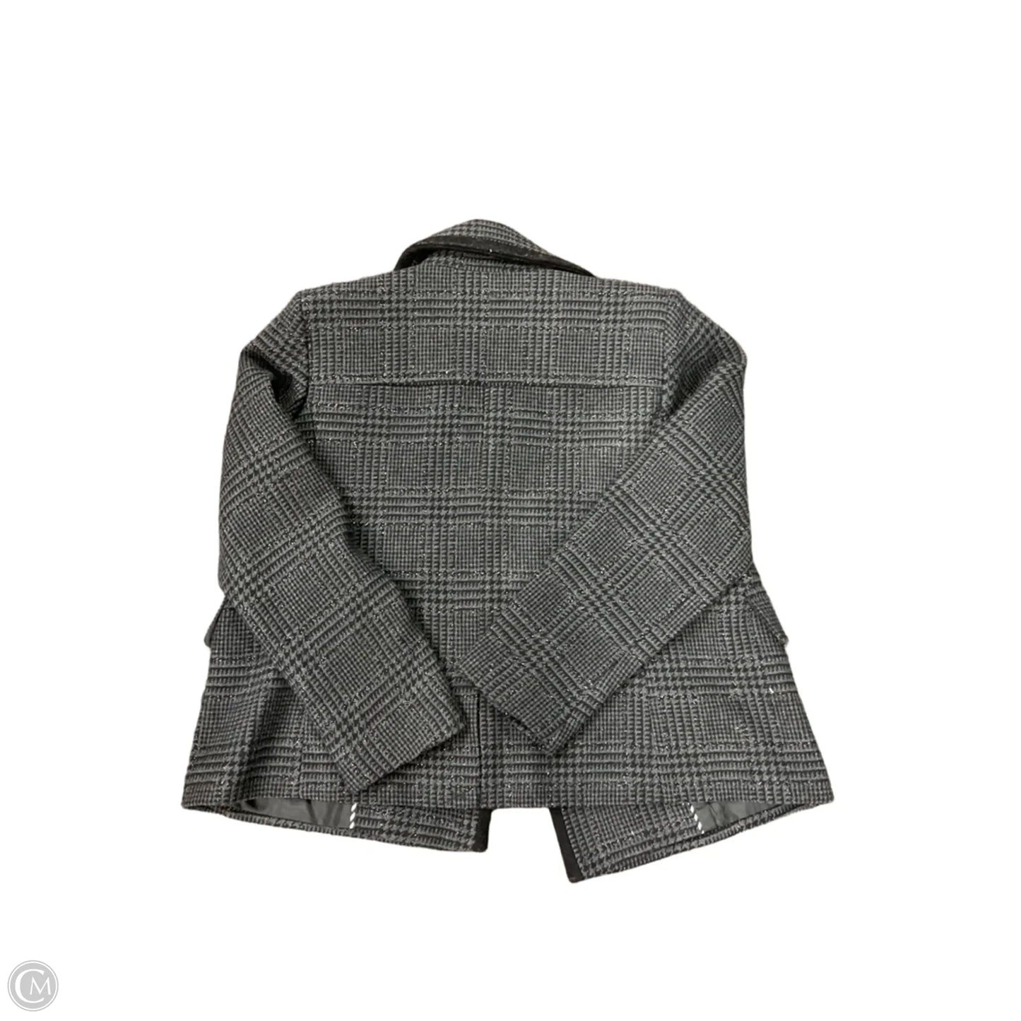Jacket Designer By Kate Spade In Black & Grey, Size: L