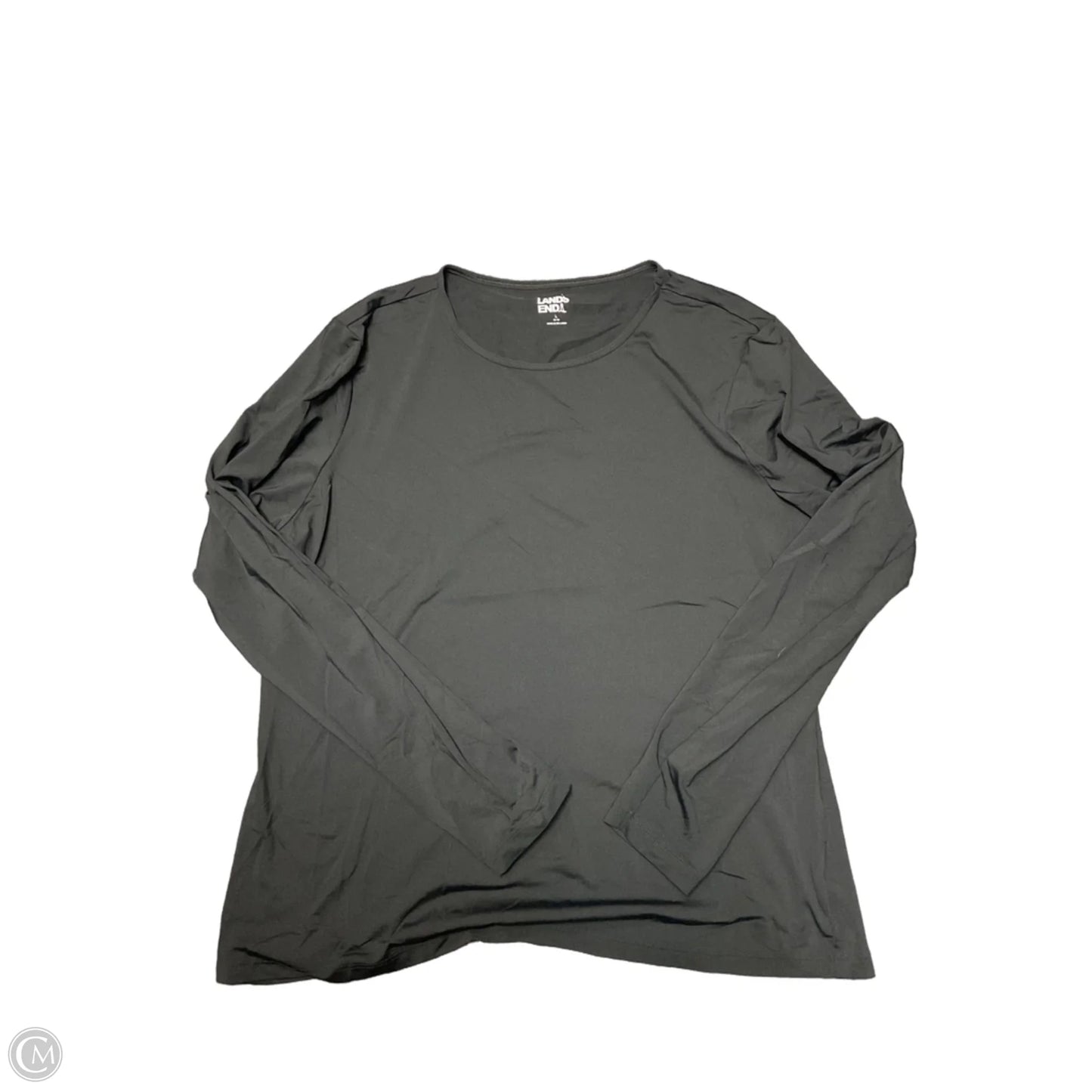 Top Long Sleeve Basic By Lands End In Black, Size: L