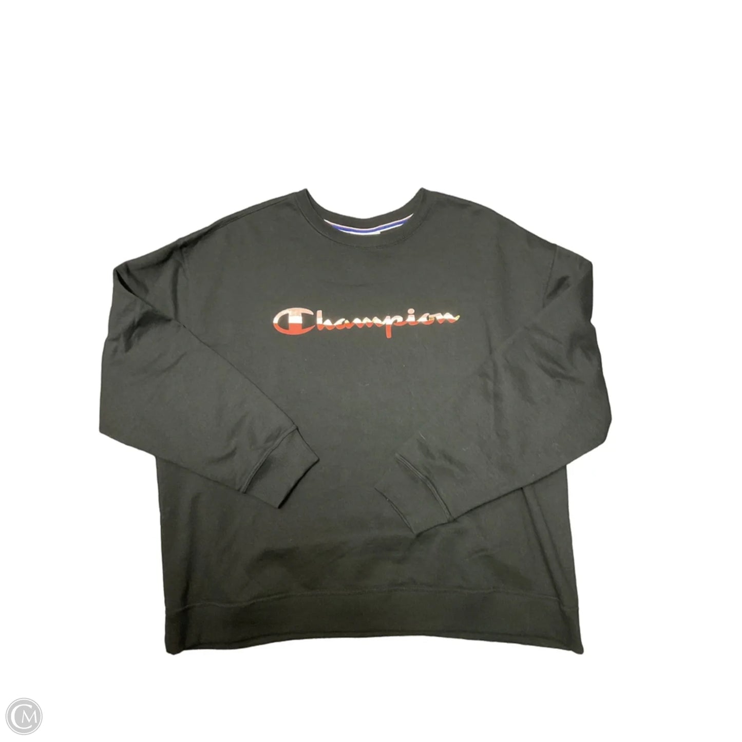 Sweatshirt Crewneck By Champion In Black, Size: 3x