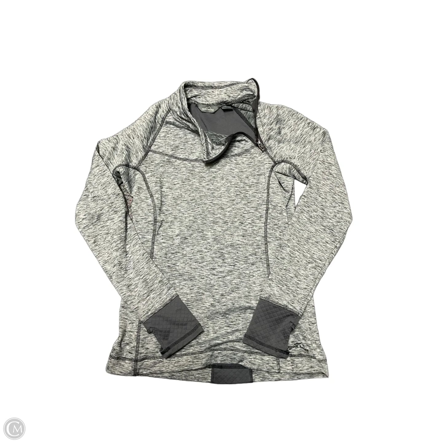 Athletic Sweatshirt Collar By Eddie Bauer In Grey, Size: M