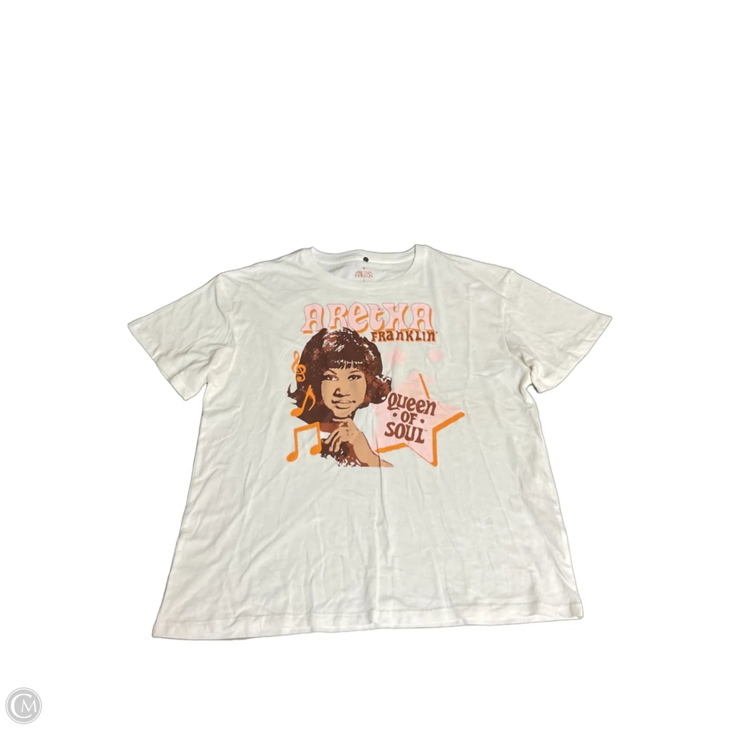 Top Short Sleeve Basic By Clothes Mentor In White, Size: L