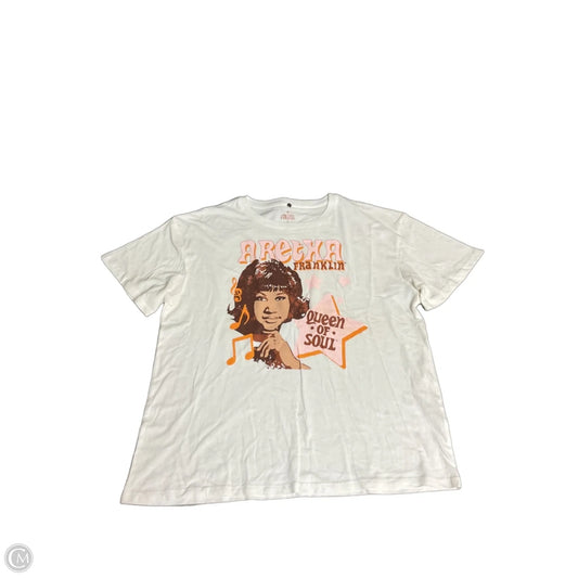 Top Short Sleeve Basic By Clothes Mentor In White, Size: L