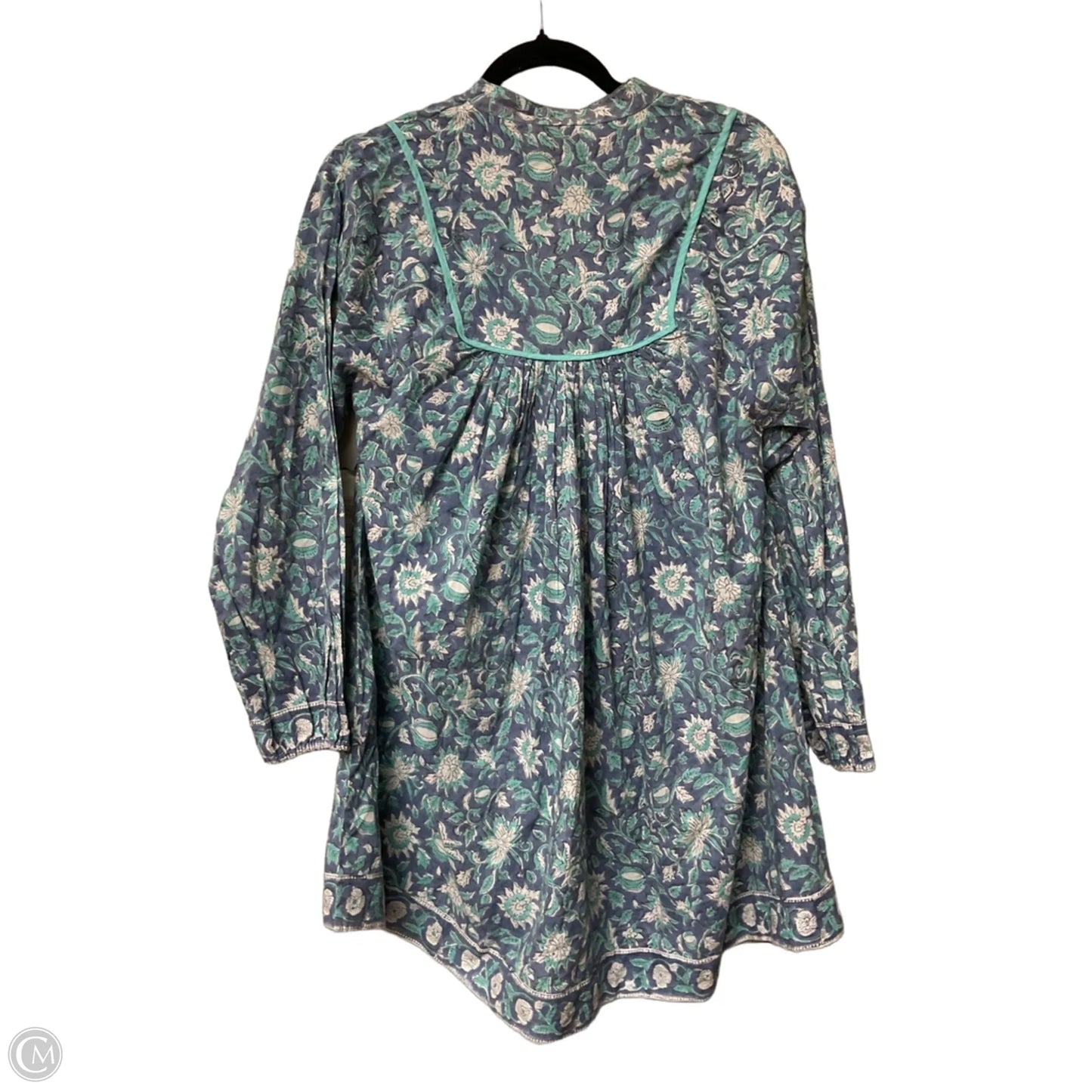 Tunic Long Sleeve By Cme In Blue, Size: M