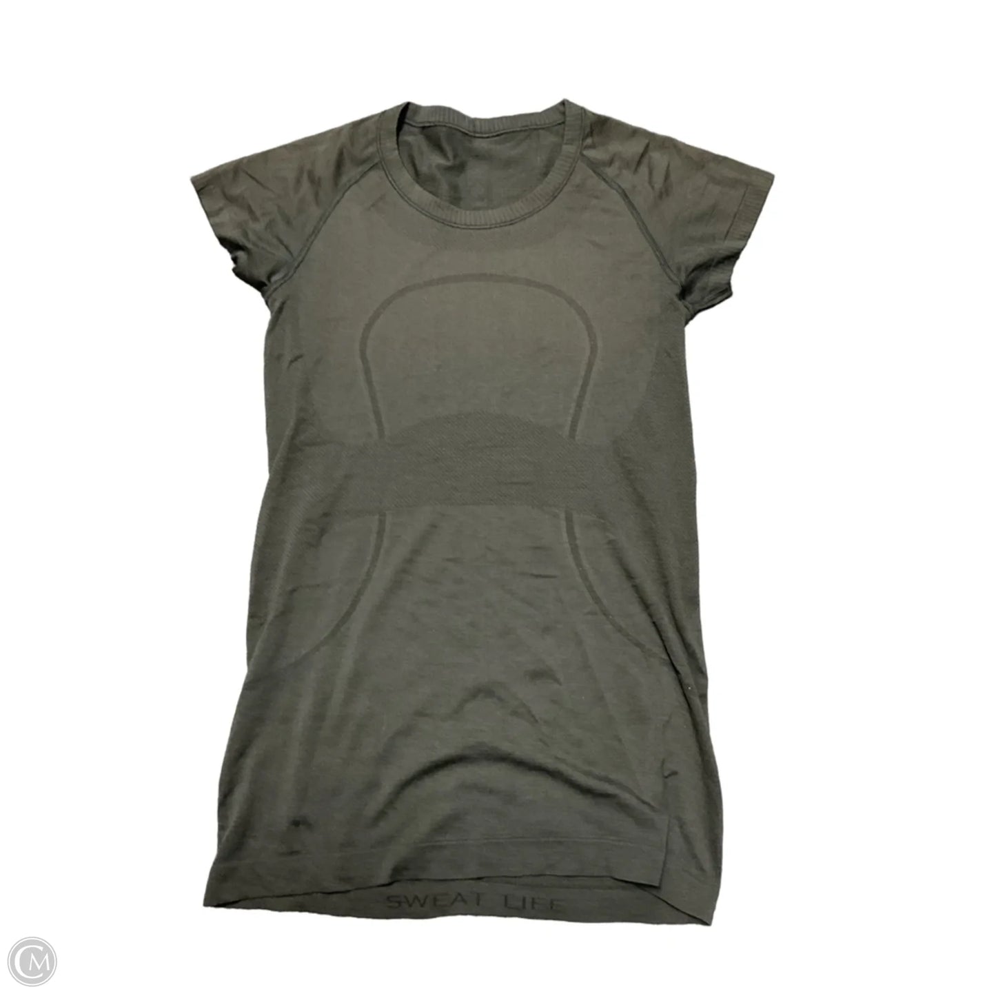 Athletic Top Short Sleeve By Lululemon In Black, Size: 8