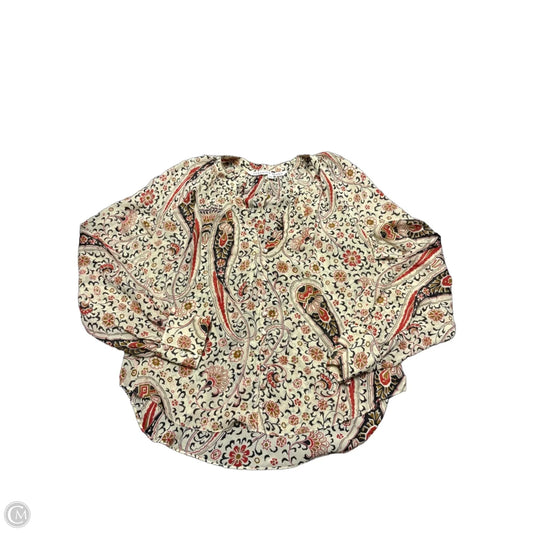 Blouse Long Sleeve By Veronica Beard In Brown & Red, Size: M