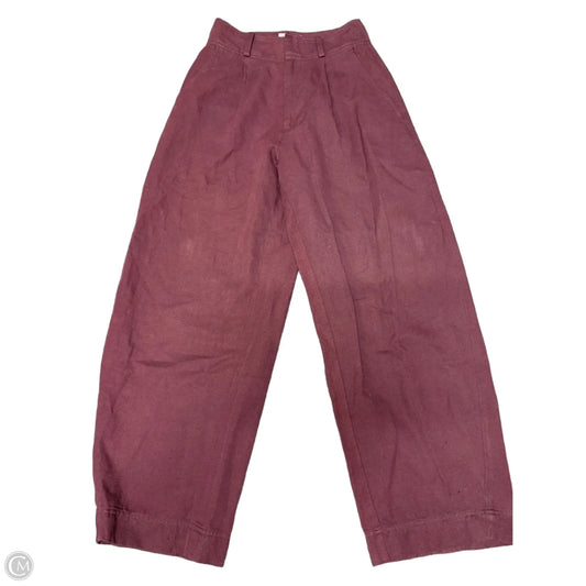 Pants Wide Leg By Cma In Maroon, Size: Xxs