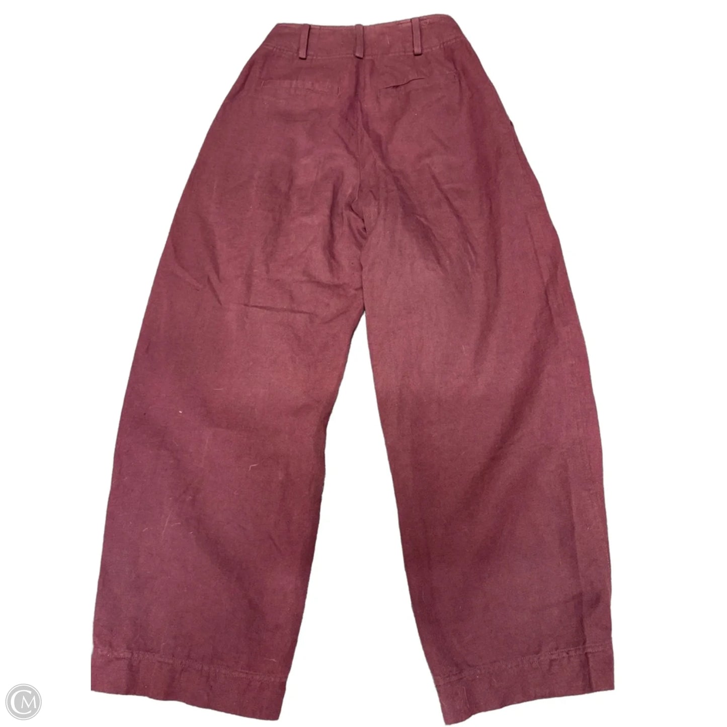 Pants Wide Leg By Cma In Maroon, Size: Xxs