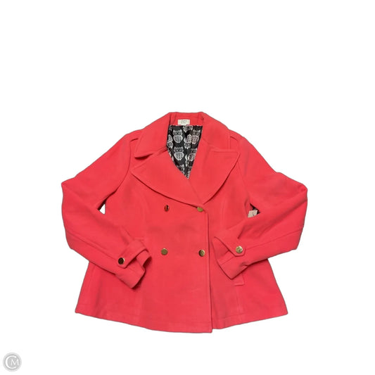 Coat Peacoat By Crown And Ivy In Coral, Size: M