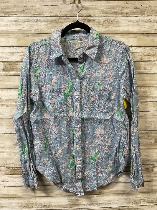 Top Ls Designer By Lilly Pulitzer In Blue & Green, Size:M