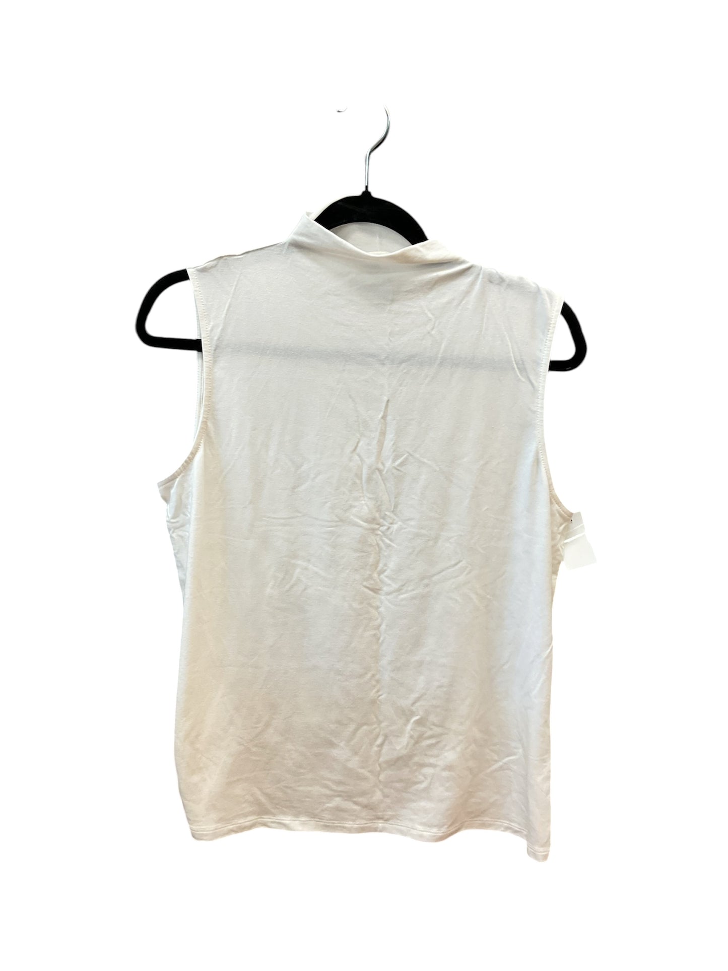 Top Sleeveless By Garnet Hill In Cream, Size:L