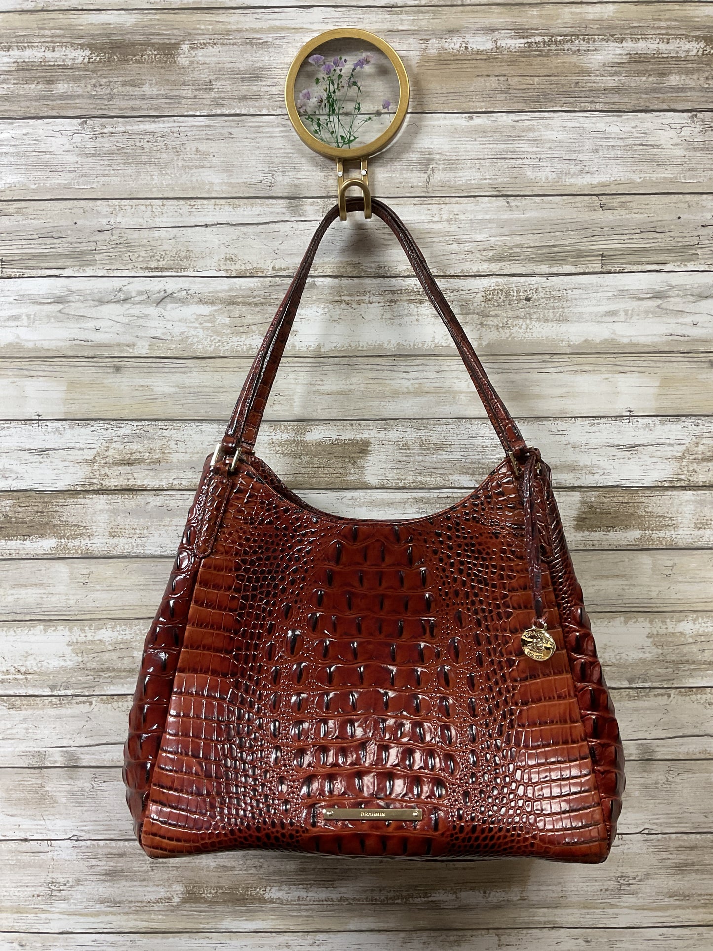 Handbag Designer By Brahmin In Brown, Size:Medium