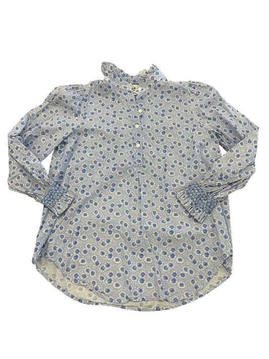 Blouse Ls By Tuckernuck In Blue & White, Size:M