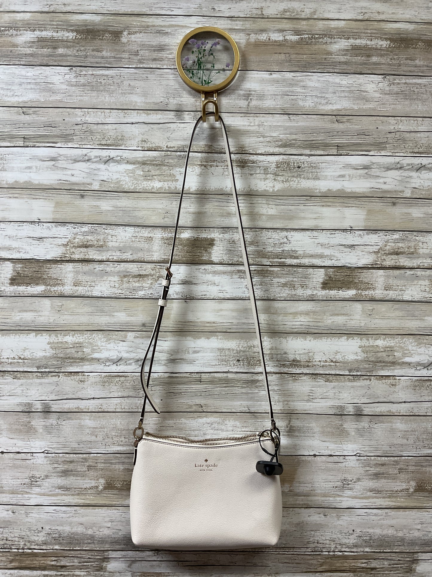 Crossbody Designer By Kate Spade In White, Size:Small