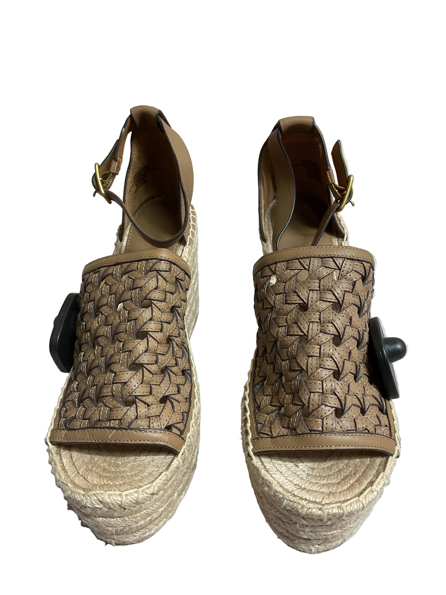 Sandals Designer By Tory Burch In Brown, Size:8
