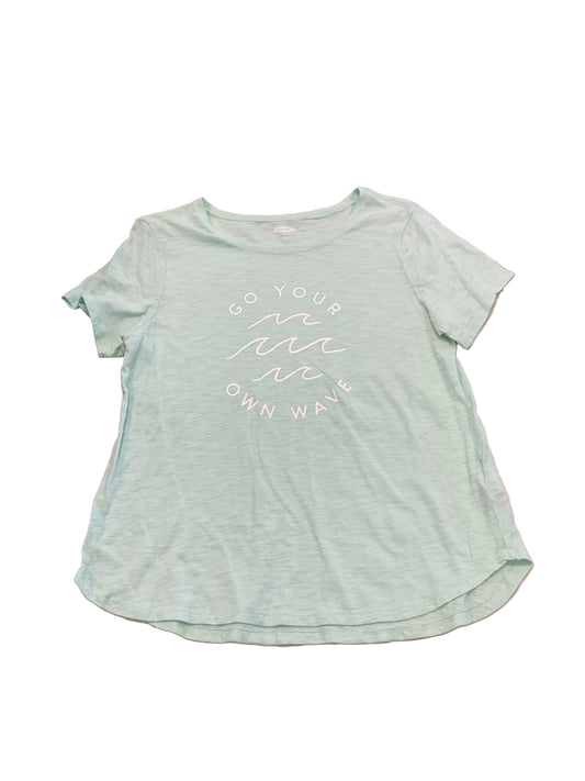 Top Ss Basic By Old Navy In Aqua, Size:L