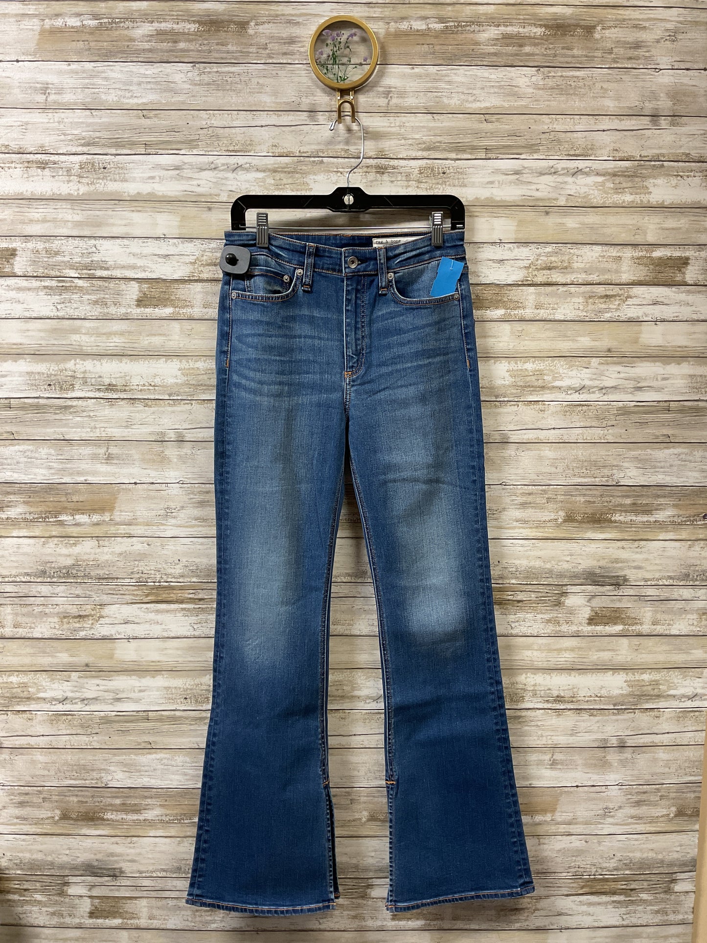 Jeans Flared By Rag And Bone In Blue Denim, Size:4