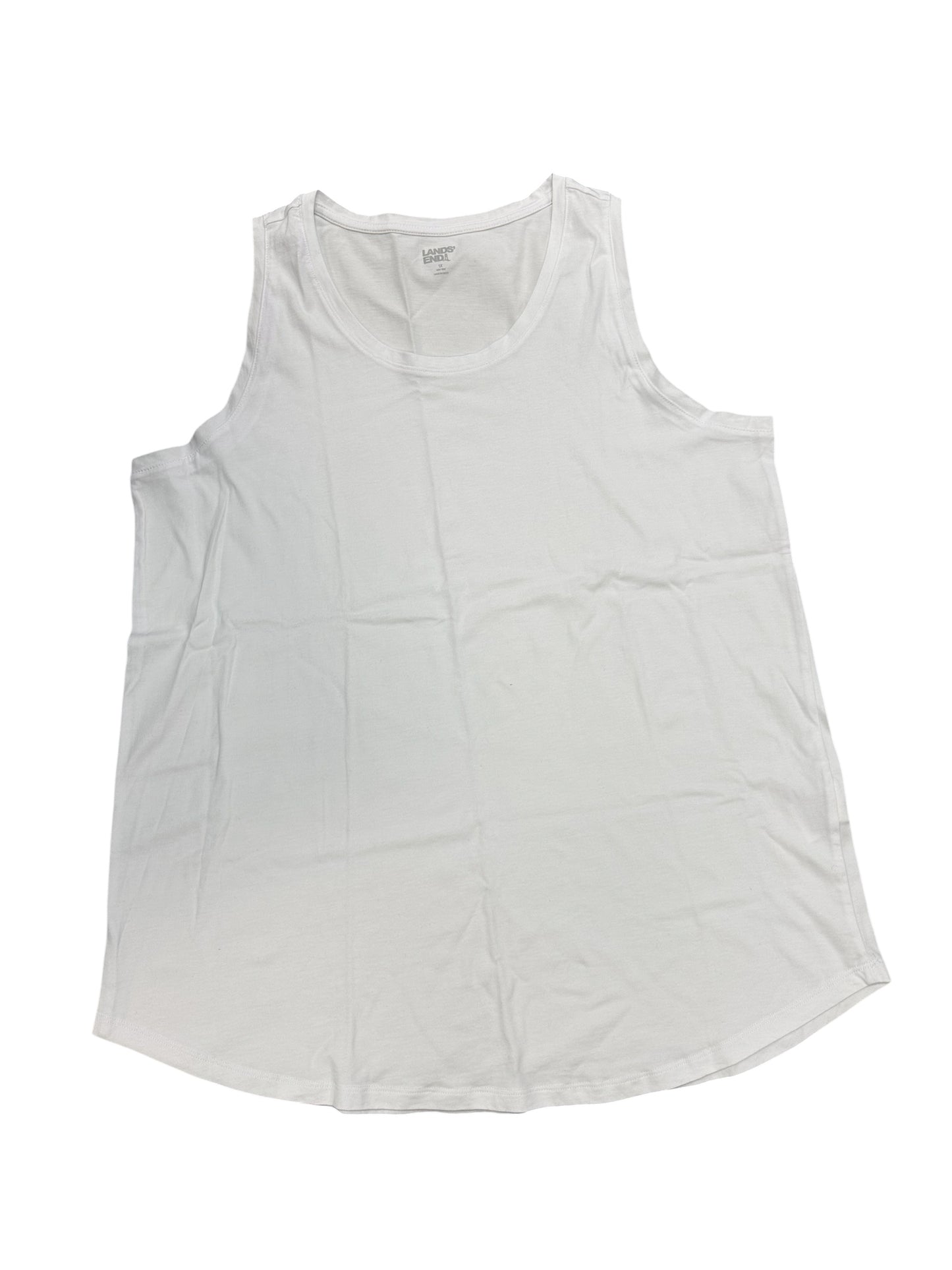 Tank Top By Lands End In White, Size:1X