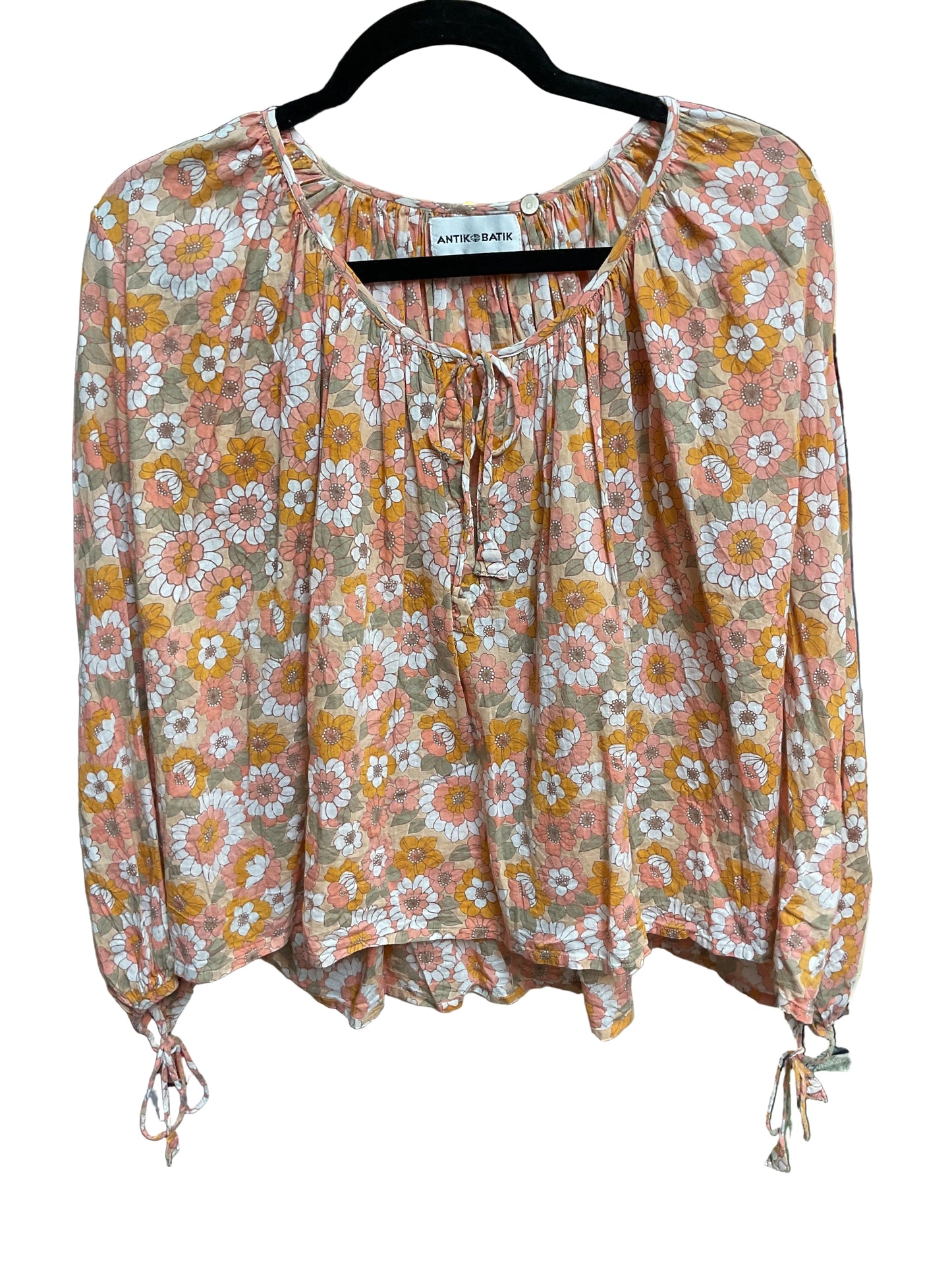 Blouse Ls By Antik Batik In Floral Print, Size:Xs
