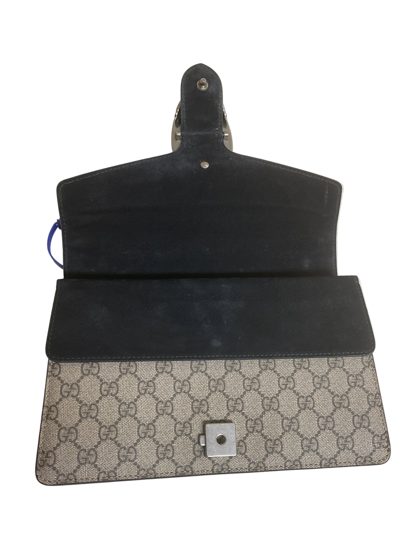 Handbag Luxury Designer By Gucci In Black & Tan, Size:Medium