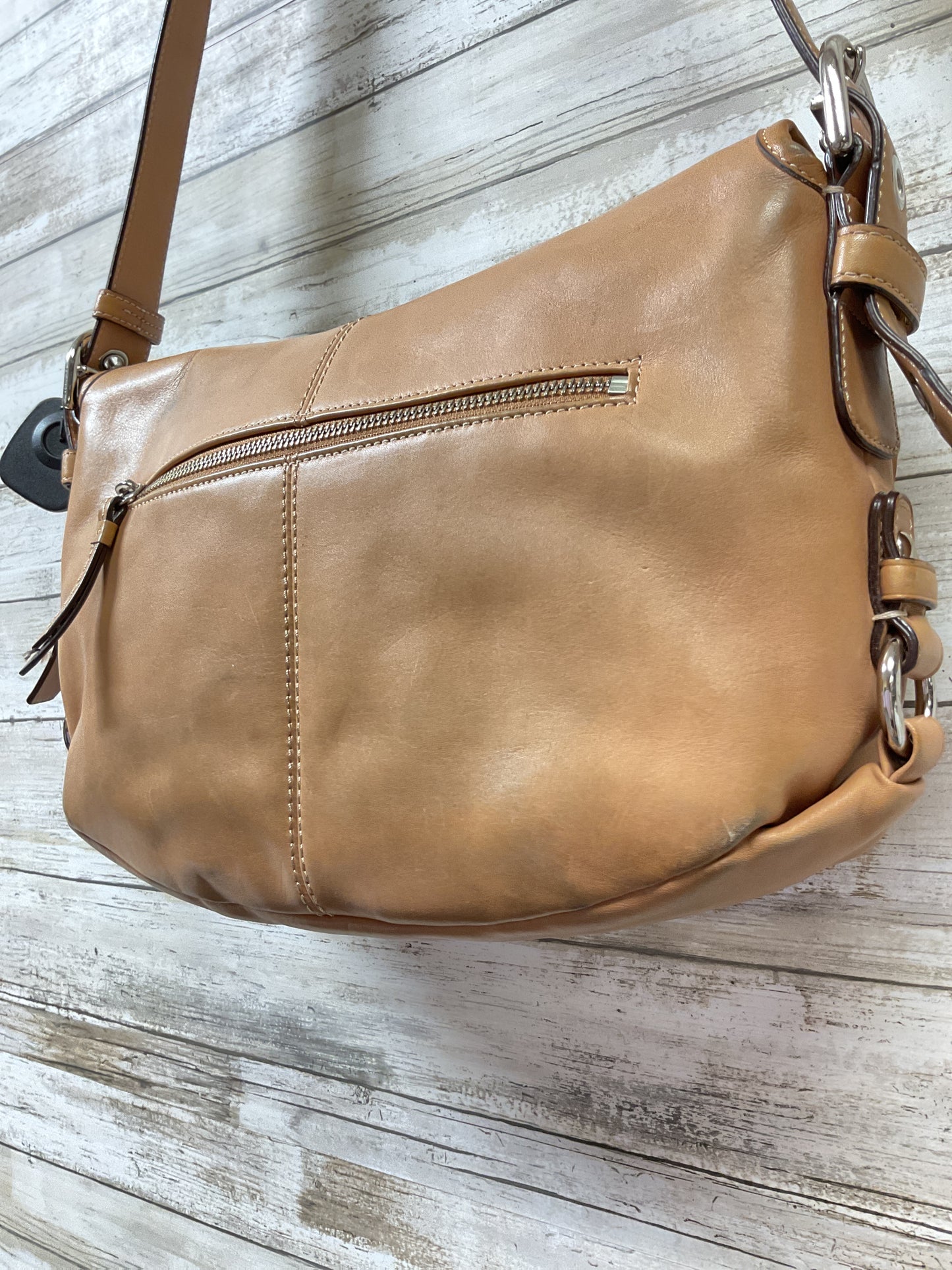 Handbag Designer By Coach In Tan, Size:Medium