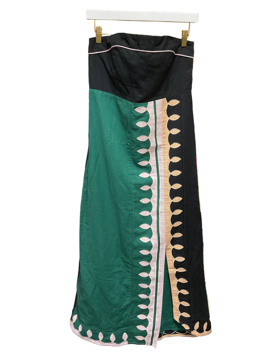 Dress Party Long By Anna Cate In Black & Green, Size:M