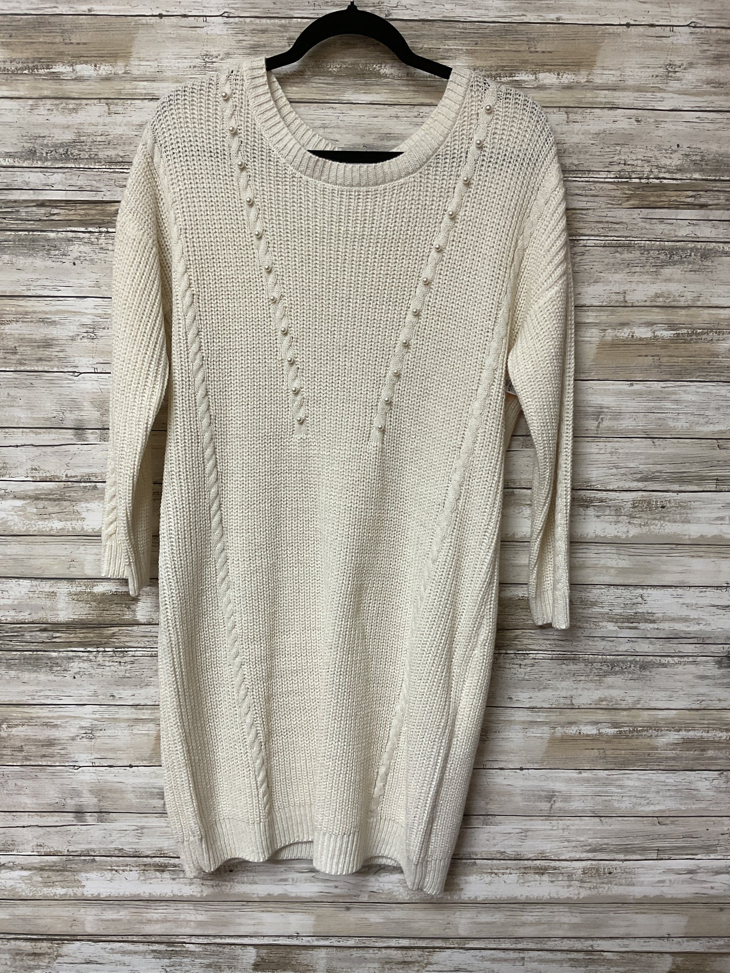 Dress Sweater By Olive And Oak In White, Size:Lp