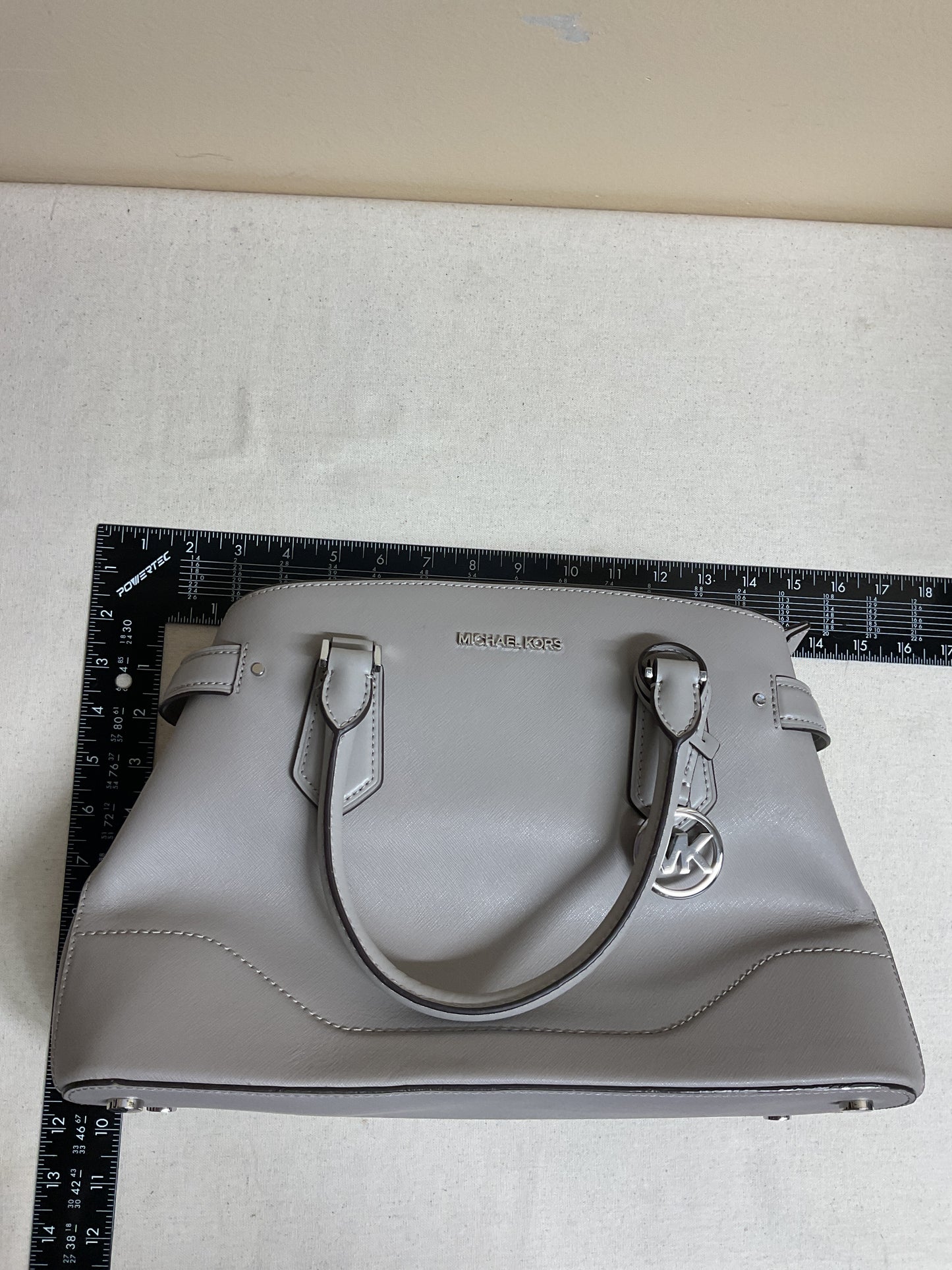 Handbag Designer By Michael Kors In Grey, Size:Medium