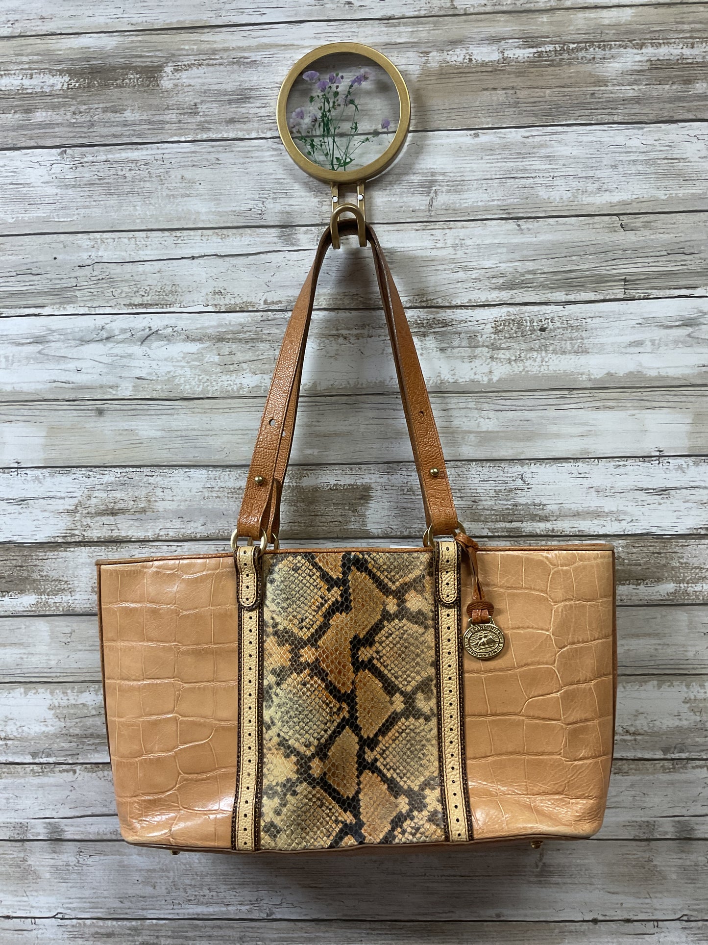 Handbag Designer By Brahmin In Brown, Size:Medium