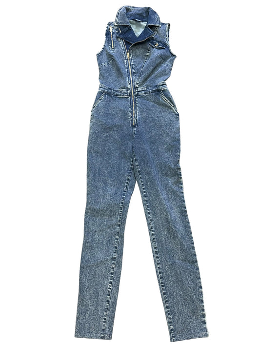 Jumpsuit By Venus In Blue Denim, Size:2