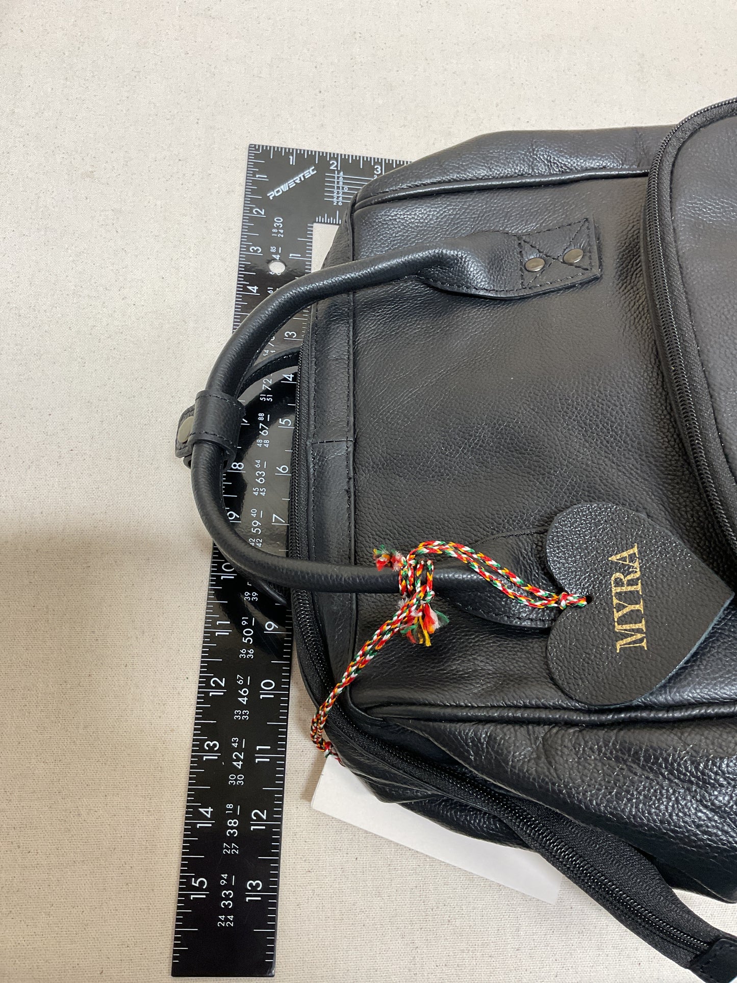 Backpack Leather By Myra In Black, Size:Large