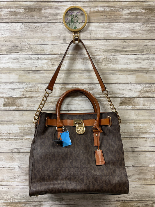Handbag Designer By Michael Kors In Brown, Size:Large