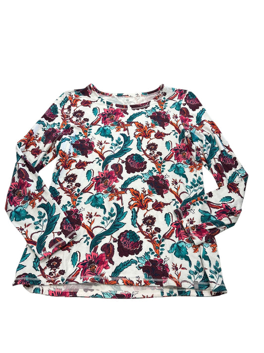 Top Ls By Talbots In Green & Purple, Size:L