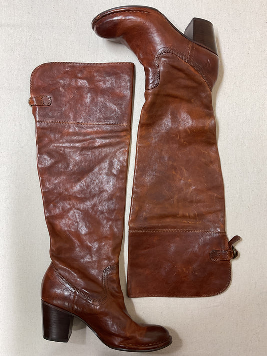 Boots Designer By Frye In Brown, Size:7.5