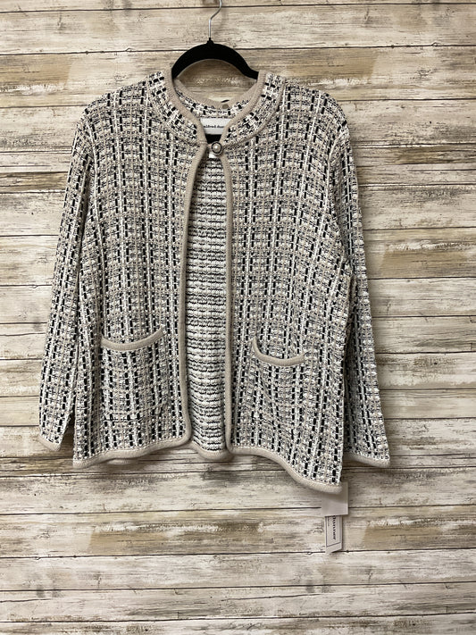 Cardigan By Alfred Dunner In Black & Tan, Size:S