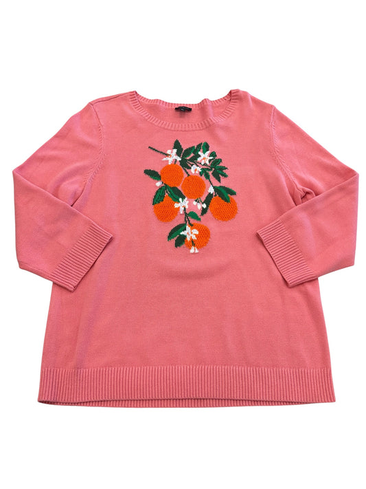 Sweater By Talbots In Coral, Size:L