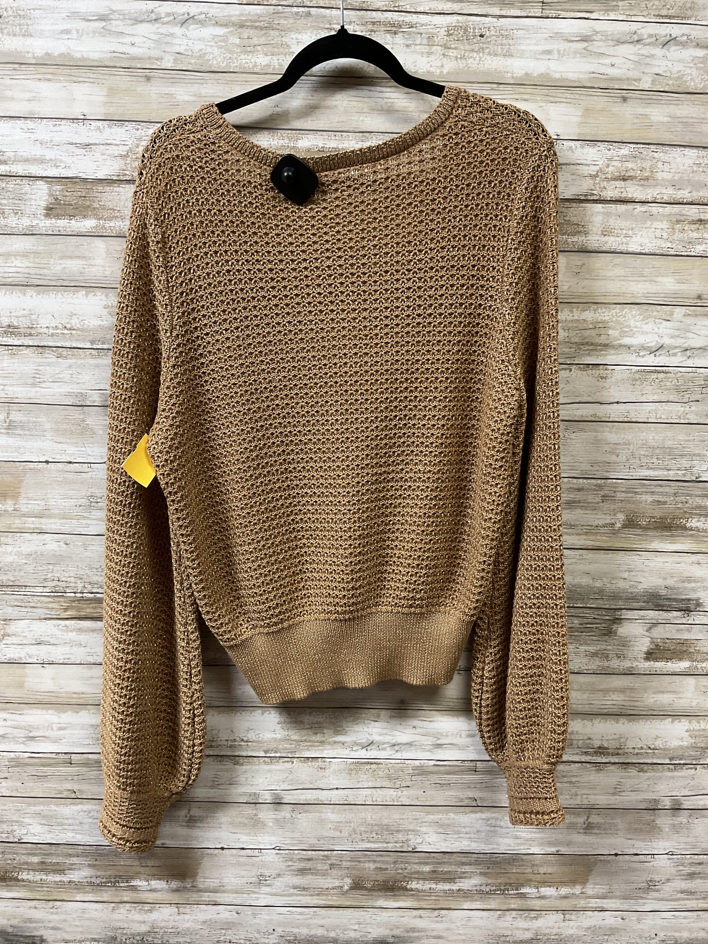 Sweater Cardigan By Free People In Gold, Size:L
