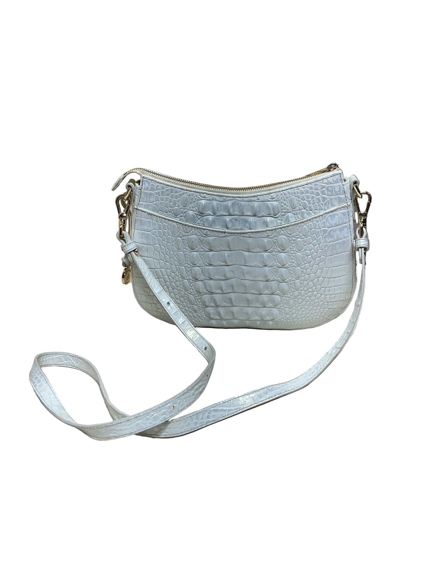Crossbody Designer By Brahmin In White, Size:Medium