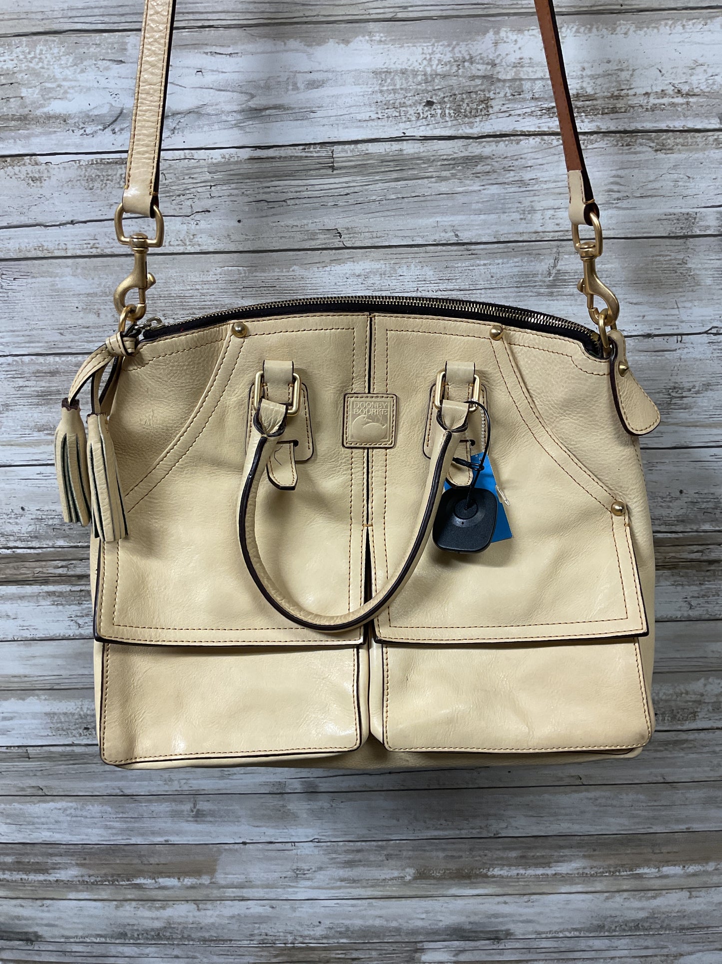 Handbag Designer By Dooney And Bourke In Tan, Size:Large