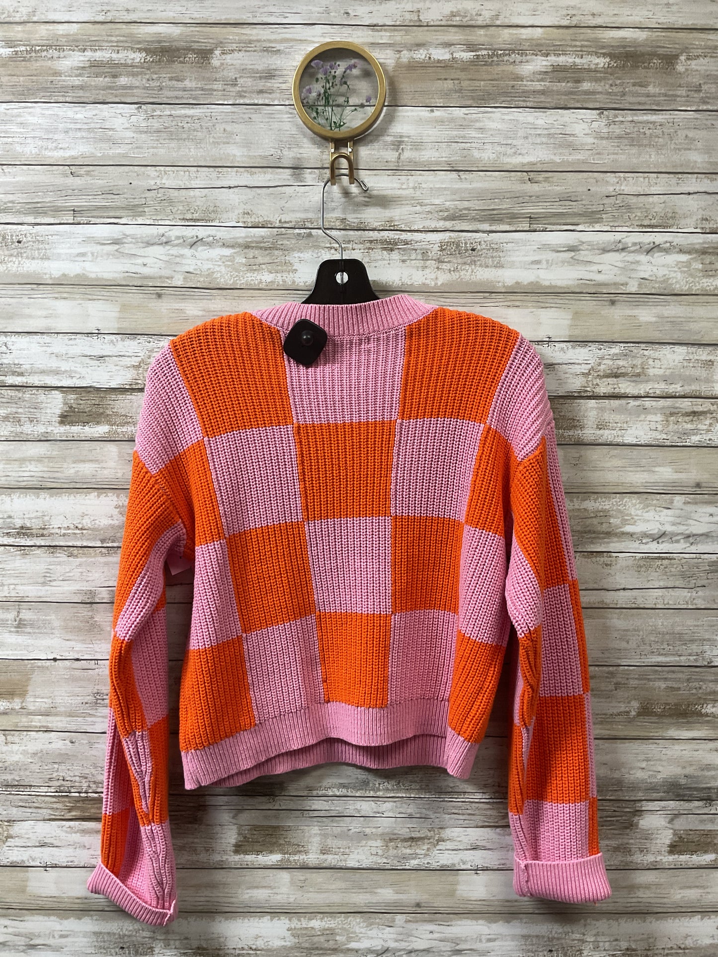 Sweater By Grey Lab In Orange & Pink, Size:M
