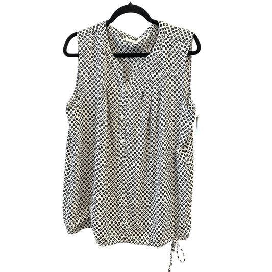 Top Sleeveless By Loft In Black & Cream, Size:Xl