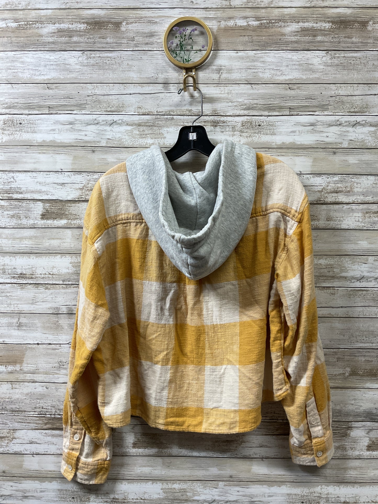 Jacket Shirt By American Eagle In Yellow, Size:L