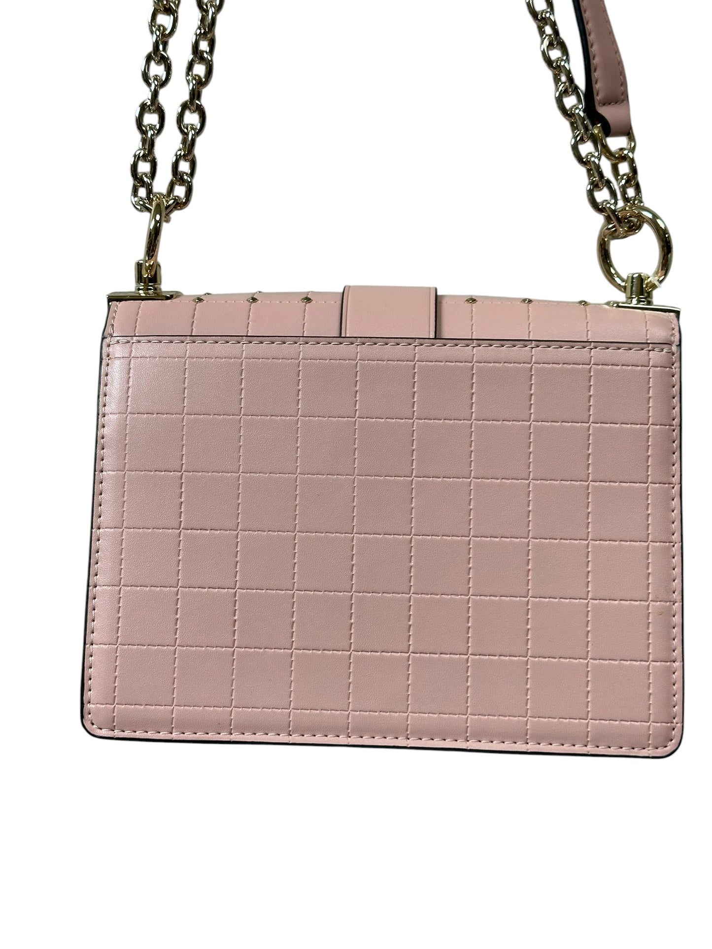 Handbag Designer By Michael Kors In Gold & Pink, Size:Small