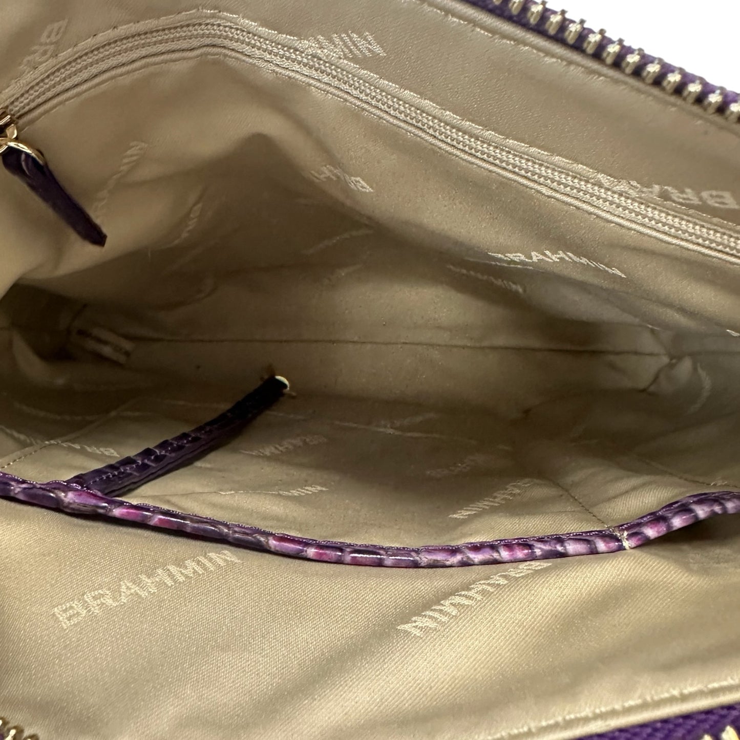 Crossbody Designer By Brahmin In Purple, Size:Medium
