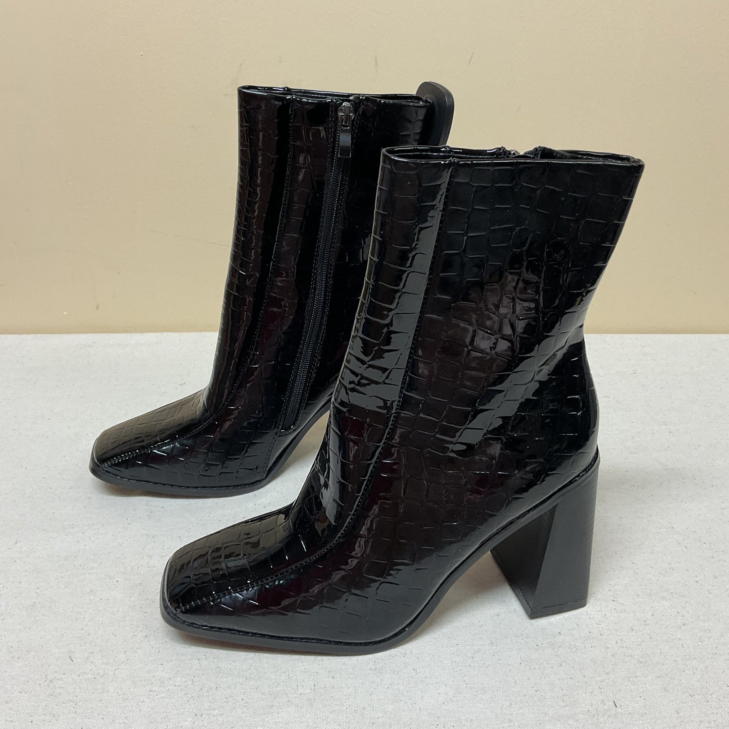 Boots Ankle Heels By Nasty Gal In Black, Size:8